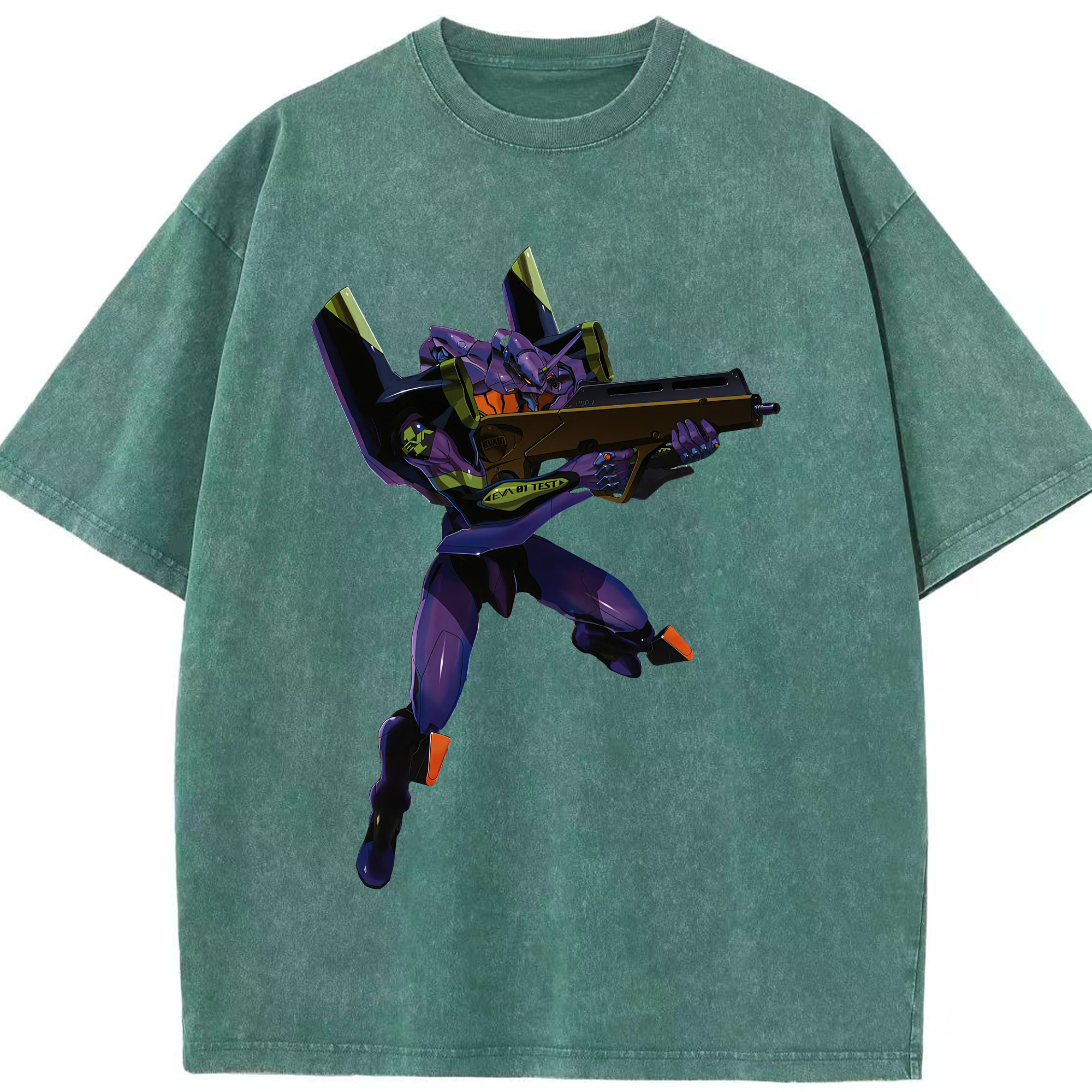 （画像用） EVA 新世紀エヴァンゲリオン 綿100% ヴィンテージ風 半袖Tシャツ（フロントプリント）